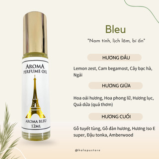 Nước Hoa Nam, Tinh Dầu Nước Hoa AROMA BLEU 12ML Phong Cách Nam tính, Lịch lãm, Bí ẩn