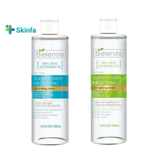 Toner Bielenda Super Power Mezo Tonic Skin Clinic Correcting, Moisturizing Dưỡng Ẩm 200ml