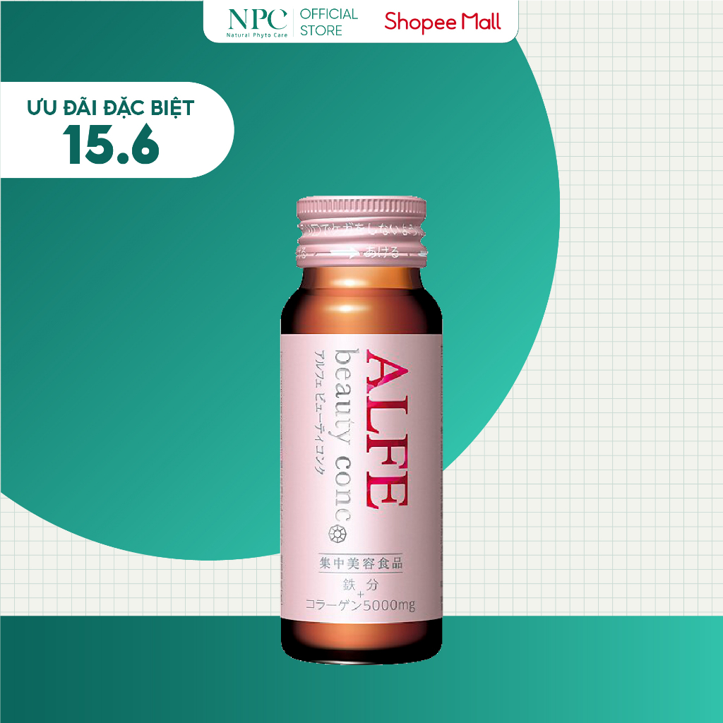 Collagen Nhật Bản Alfe Beauty Conc - Peptided Collagen cô đặc 5000mg làm căng mịn da - Chai 50ml