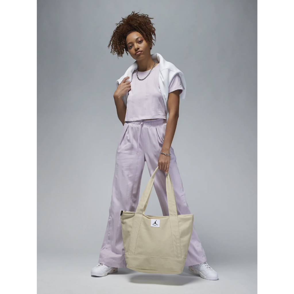 Túi vải canvas túi tote nữ thời trang Jordan Chính Hãng Xuất Nhật có ngăn phụ bên trong thời trang phong cách