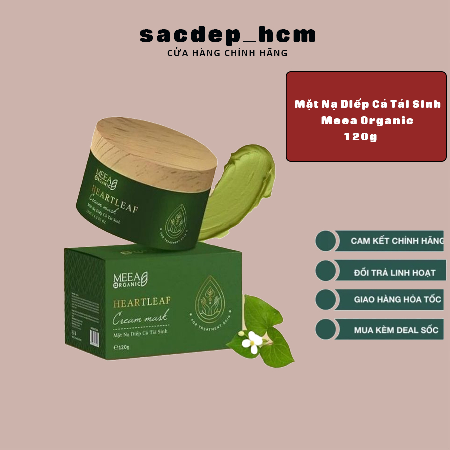 Mặt Nạ Diếp Cá Tái Sinh Meea Organic 120G - Ngừa Mụn, Chống Nhiễm Khuẩn, Trắng Da. Sacdep_Hcm