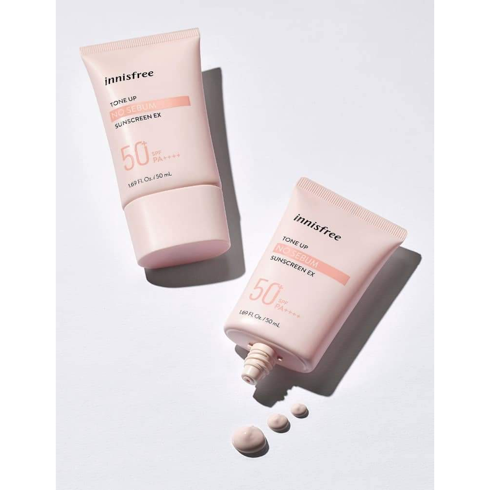 Kem chống nắng nâng tông kiềm dầu innisfree Tone Up No Sebum Sunscreen EX SPF 50+ PA++++ 50 mL, sacdep_hcm