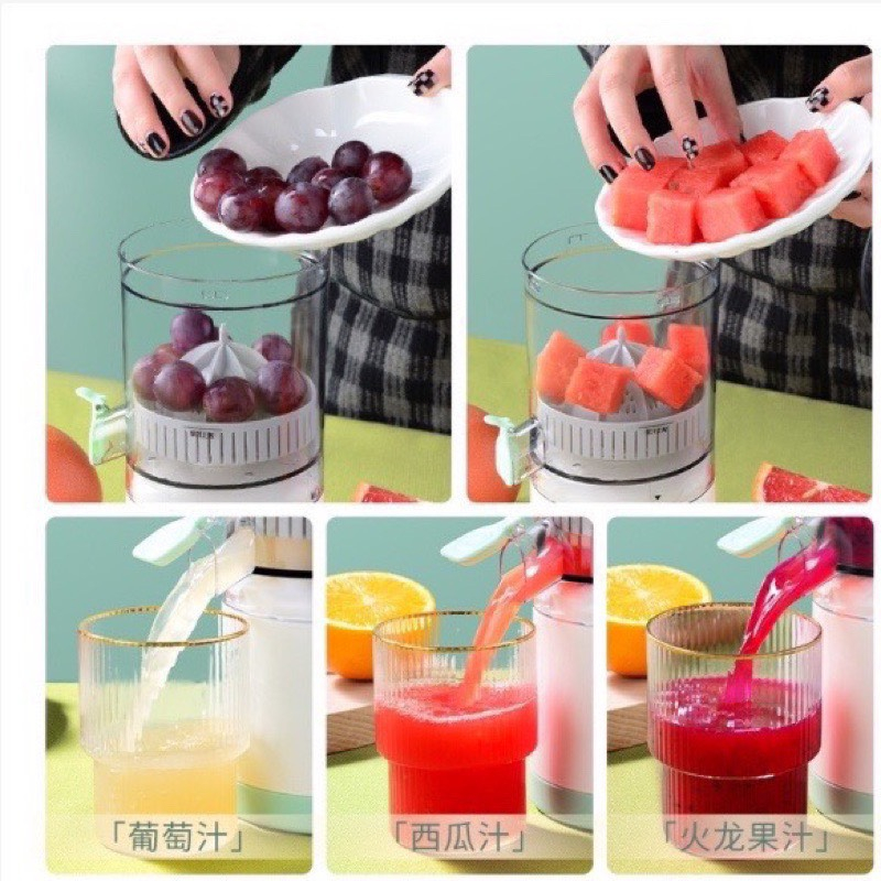 Máy vắt cam tự động, máy ép trái cây đa năng không dây pin sạc usb tiện dụngg