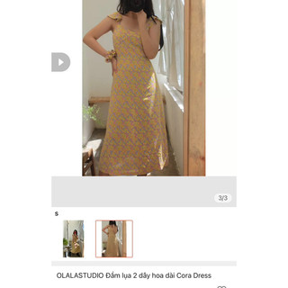 (Thanh lý/Pass) Đầm hoa vàng Olala Studio size S