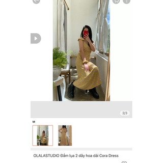 (Thanh lý/Pass) Đầm hoa vàng Olala Studio size S