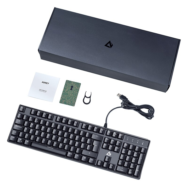 Bàn phím cơ Gaming Aukey KM-G16 led RGB - bảo hành chính hãng 12 tháng