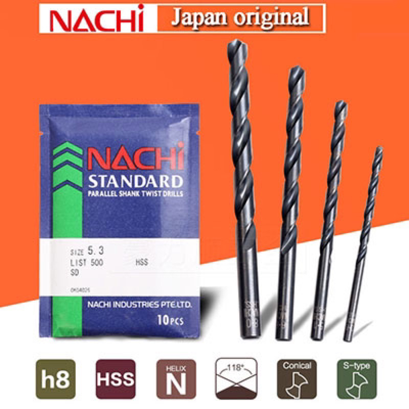 MŨI KHOAN NACHI TỪ 2.0mm- 4.0mm