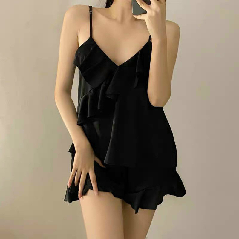 Đồ bộ nữ 💓 HOT 2023 💓 Bộ lụa ngủ 2 dây mềm mịn quyến rũ