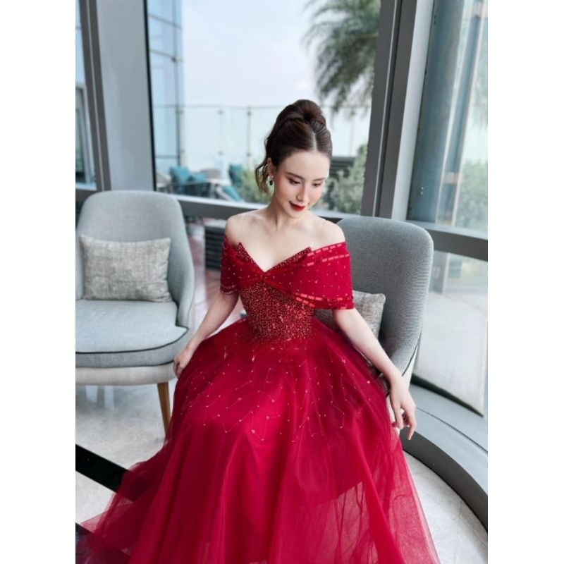 ✨ Đầm xòe trễ vai kết✨ HÌNH THẬT - S/M/L