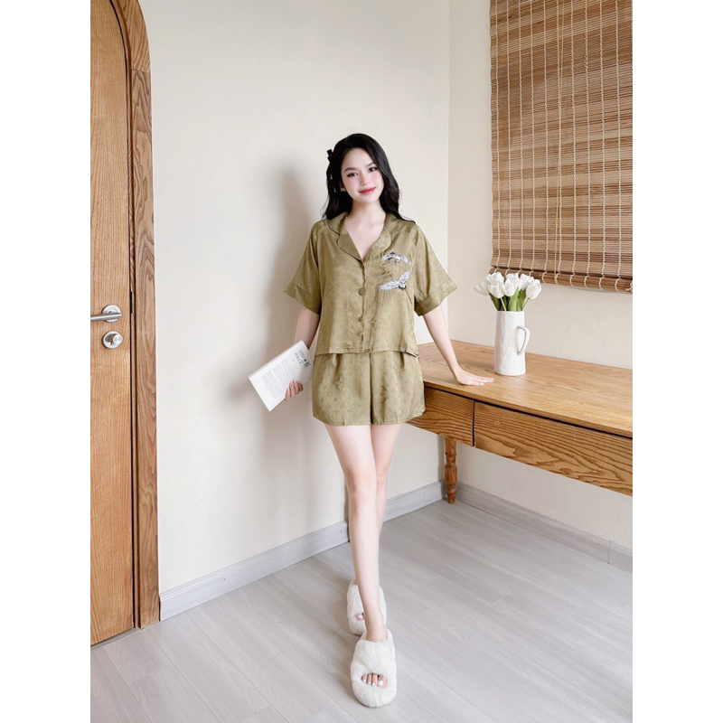 Pyjama sọt thêu hạt