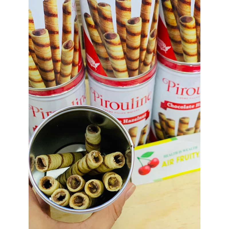 Bánh quế PIROULINE lon 92 Socola hạt phỉ - Mỹ