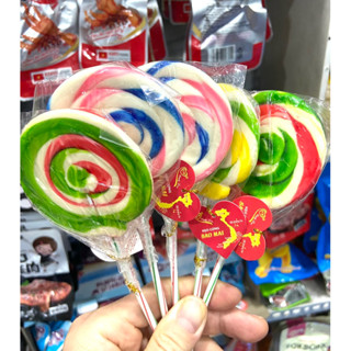 Kẹo que sữa trái cây cầu vồng-Kẹo mút trái cây-Kẹo lolipop cầu vồng