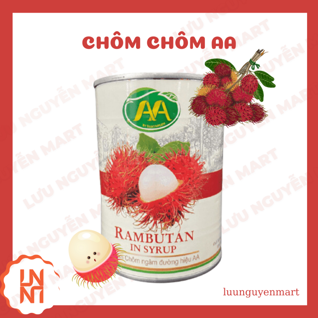 Chôm Chôm Đóng Lon Hiệu AA 565gr