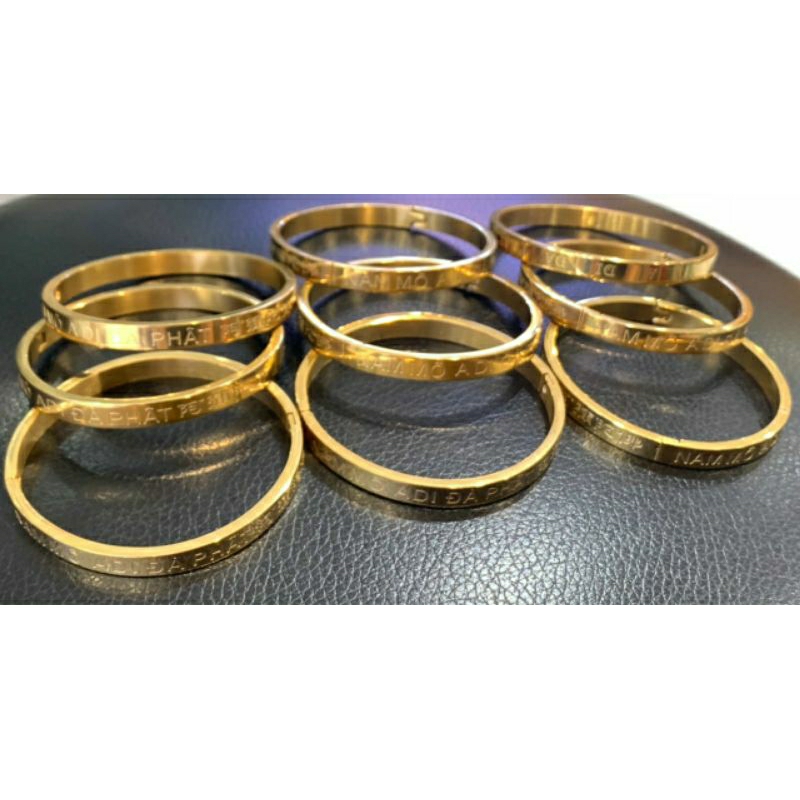 Vòng tay inox Nam Mô A DI ĐÀ PHẬT