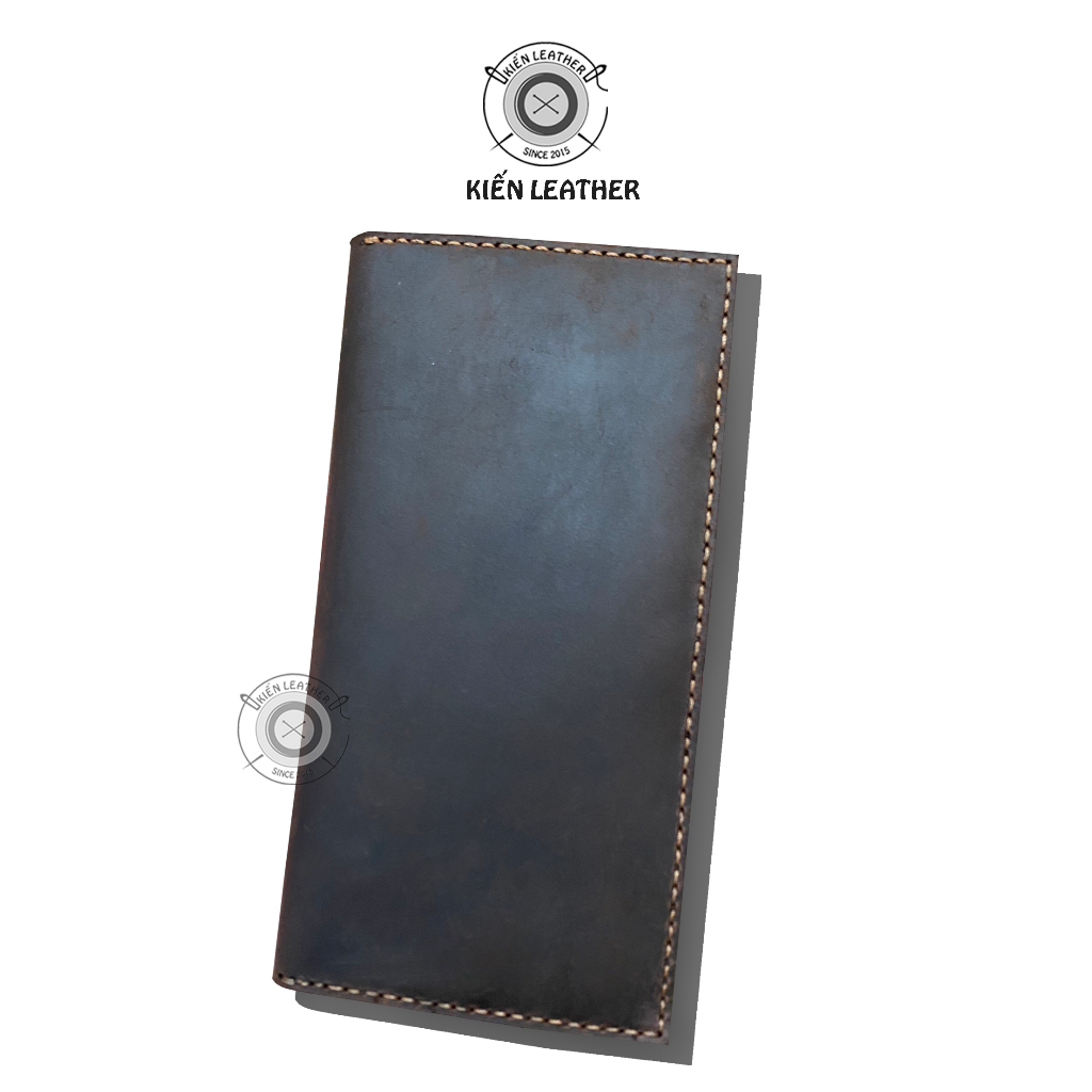 Ví dài nam, ví da vintage sản xuất thủ công 100% - Kiến Leather