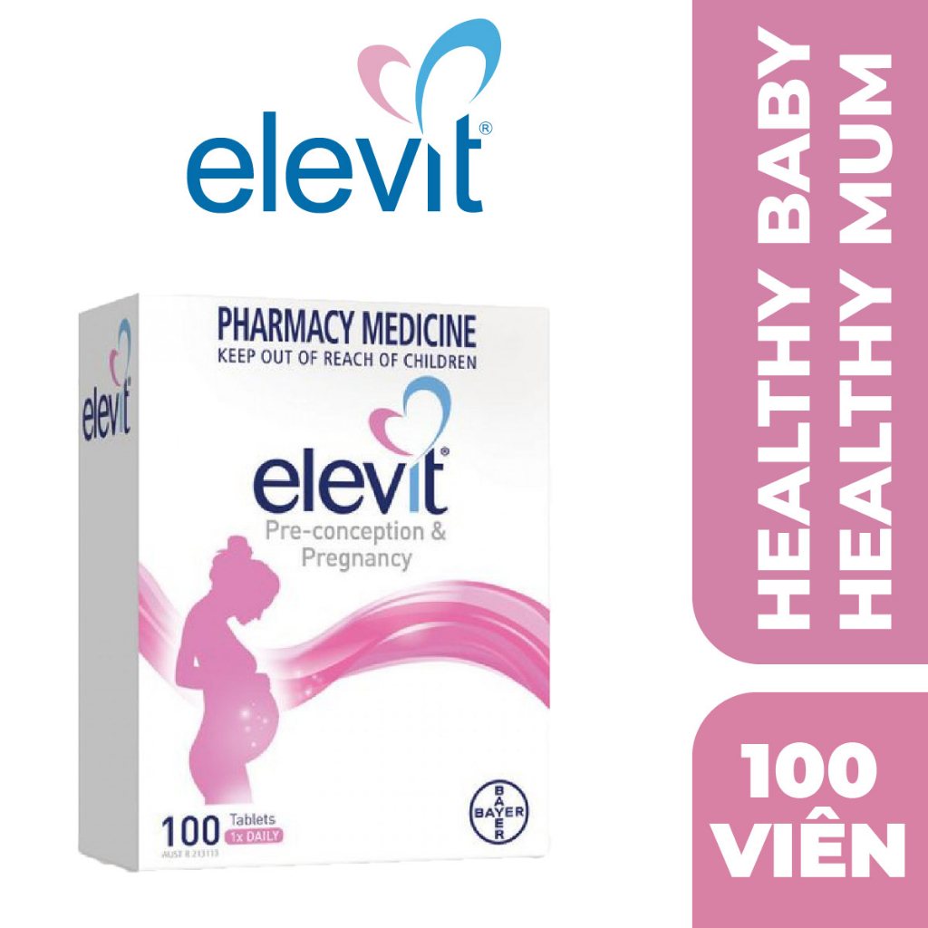Vitamin tổng hợp Elevit cho bà bầu (100 viên/hộp)