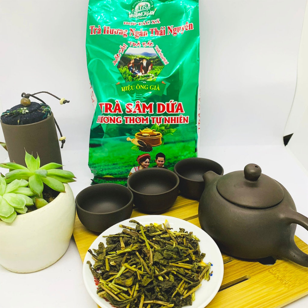 Trà Sâm Dứa Loại 1 - Đặc Sản Trà Bắc Thái Nguyên - Tốt cho sức khỏe hương thơm tự nhiên - Gói 250g