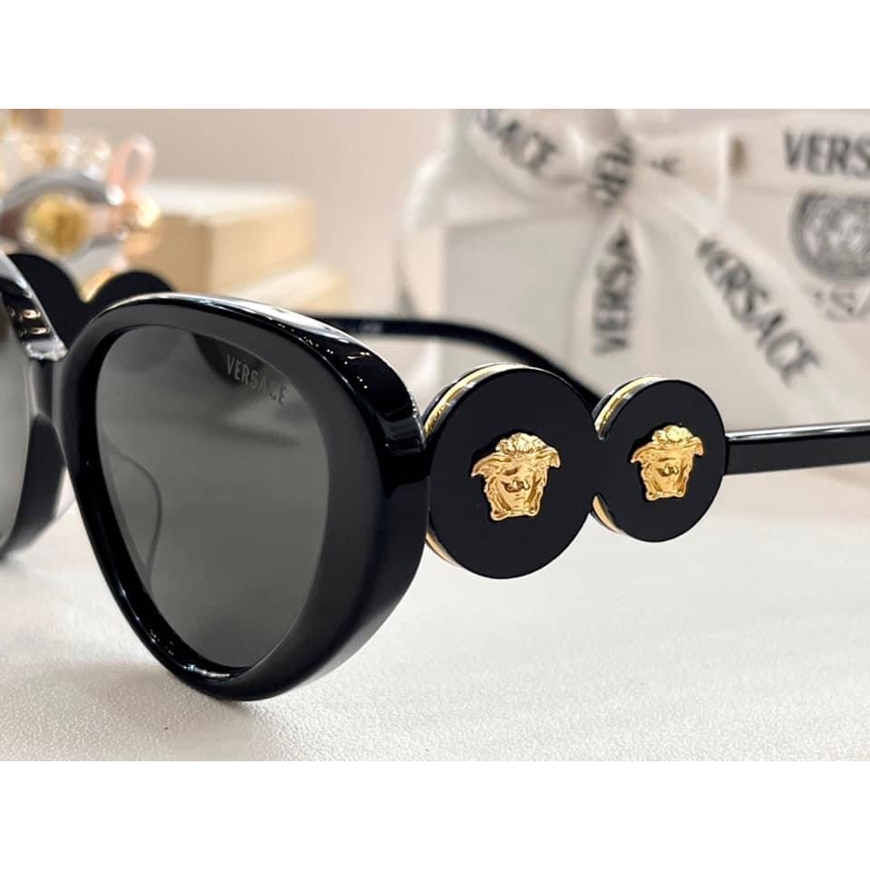 Kính mát Versace viền đen, tròng xám tối, càng Logo VE4433U GB1/87 Black