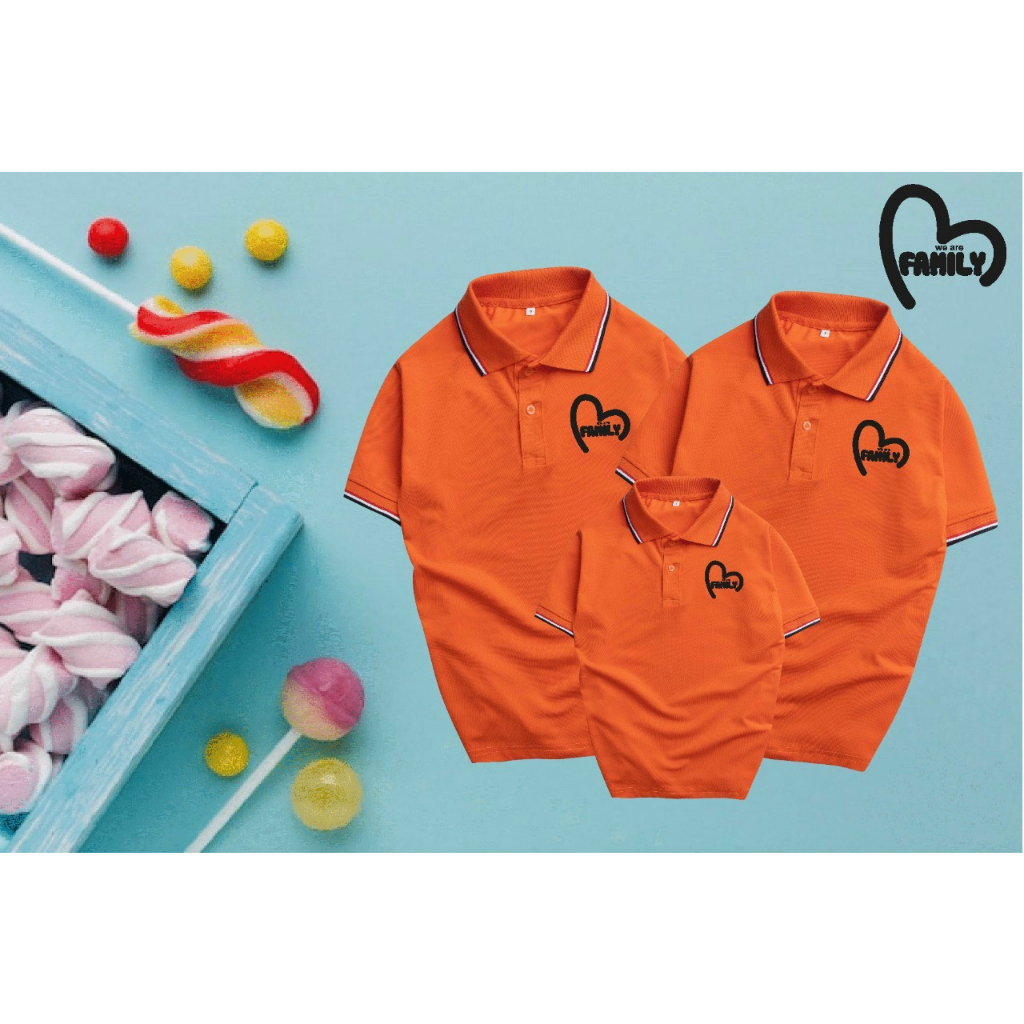 Áo polo gia đình 3 người, áo gia đình cổ trụ áo polo nam nữ đẹp giá sĩ