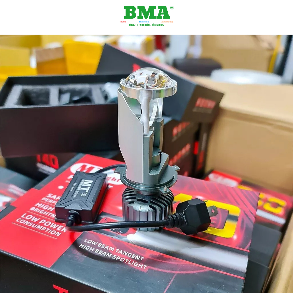 Pha LED Bi Cầu T40/F40 New Cực HOT Lắp Oto Xe Máy