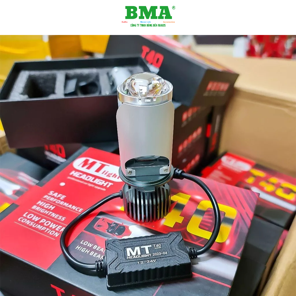 Pha LED Bi Cầu T40/F40 New Cực HOT Lắp Oto Xe Máy