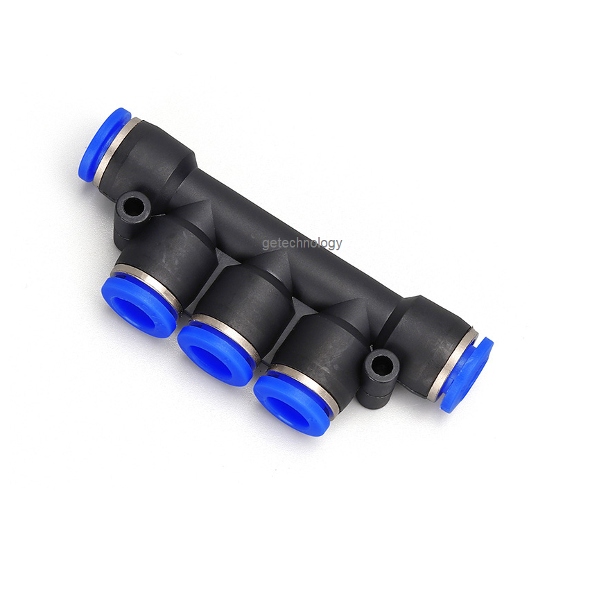 Đầu nối hơi nhanh chia 5 PKG6-4 PKG8-6 PKG10-8 PKG12-10, cút nối khí 5 cổng PKG6-4 PKG8-6 PKG10-8 PKG12-10