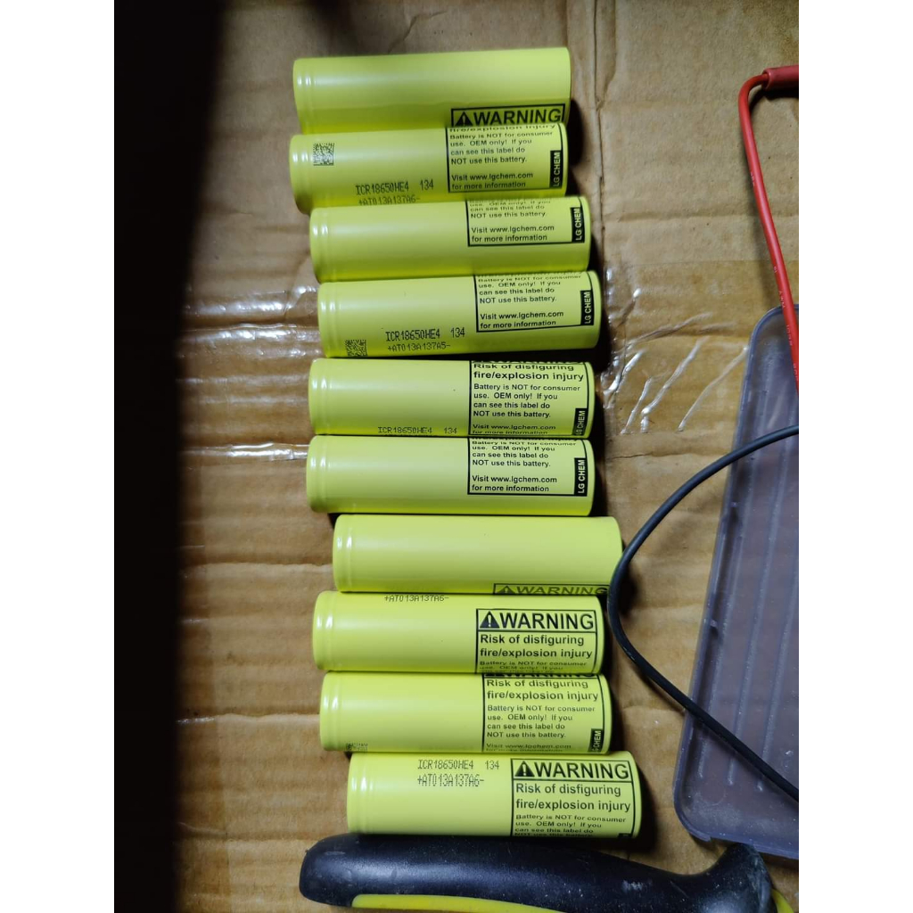 Pin 18650 LG Chem XANH - Vàng dung lượng 3200mAh - 3.7V xả 20A  / Tháo khối MH1