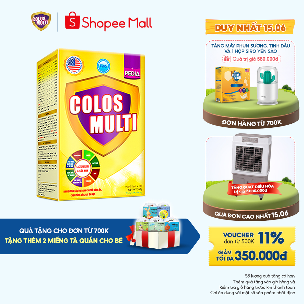 [Mã Mkbcol2 Giảm 10% Đơn 600K] Sữa Bột Colosmulti Pedia Hộp 22...