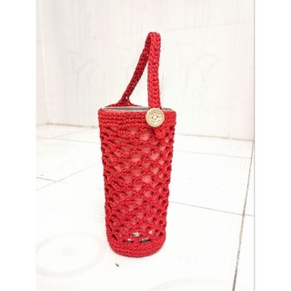 Túi đựng bình giữ nhiệt bằng len handmade