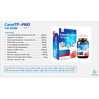 Canxi hữu cơ nguyên liệu nhập khẩu giúp xương, răng chắc khoẻ, bổ sung canxi cao