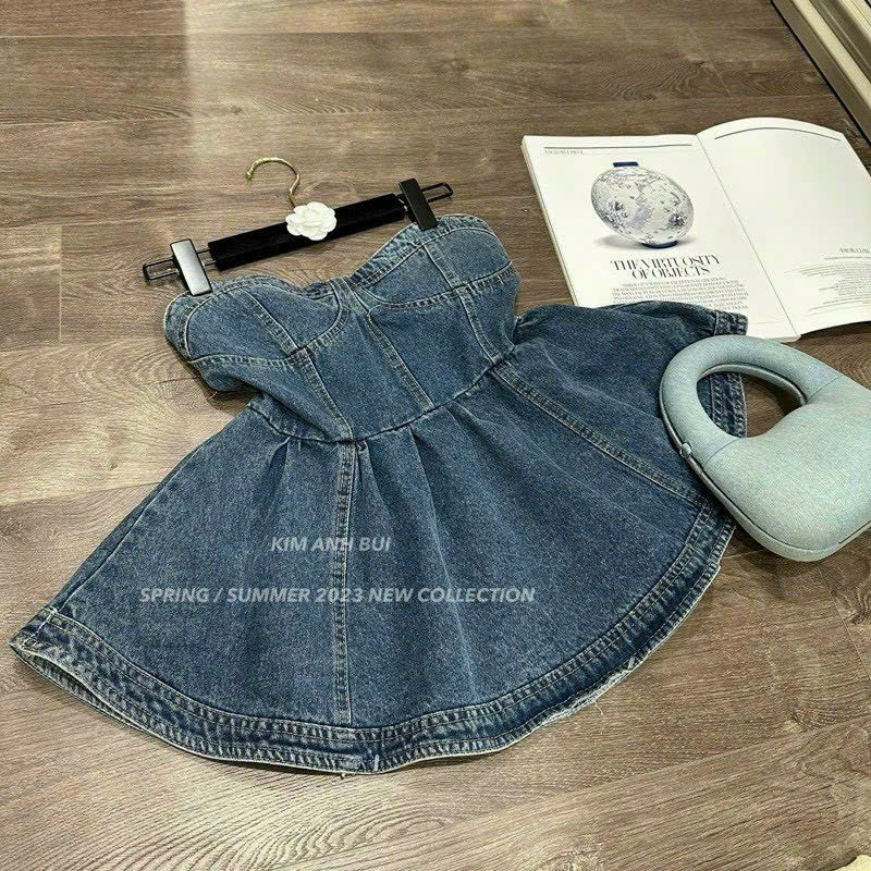 [Hot Hit 2023] Áo Jean Babydoll Form Giấu Quần