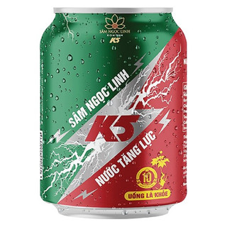 Nước tăng lực sâm ngọc linh k5 vị nguyên bản lon 250ml uống là khỏe