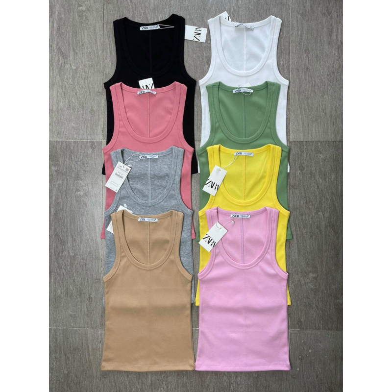 Áo Thun Sát Nách ZR, Ribbed tank top Zara