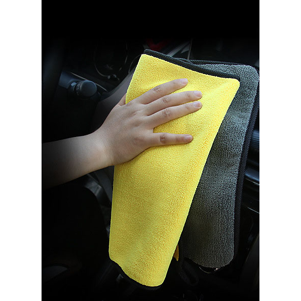 Khăn Lau Rửa Vệ Sinh Xe Hơi Loại Khăn Màu Vàng Lông Mịn Thấm Hút Nước