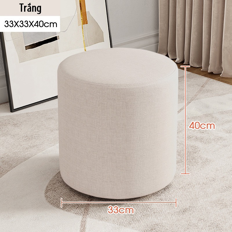 Ghế ngồi bàn trang điểm - ghế đôn cao 40 cm