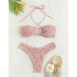 Set bikini hoạ tiết hoa bica set