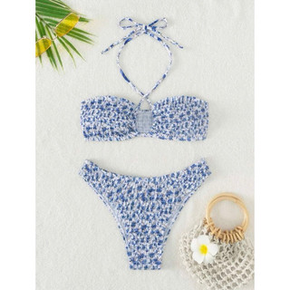 (ORDER SHEIN) Set Bikini Hoạ Tiết Hoa BICA SET