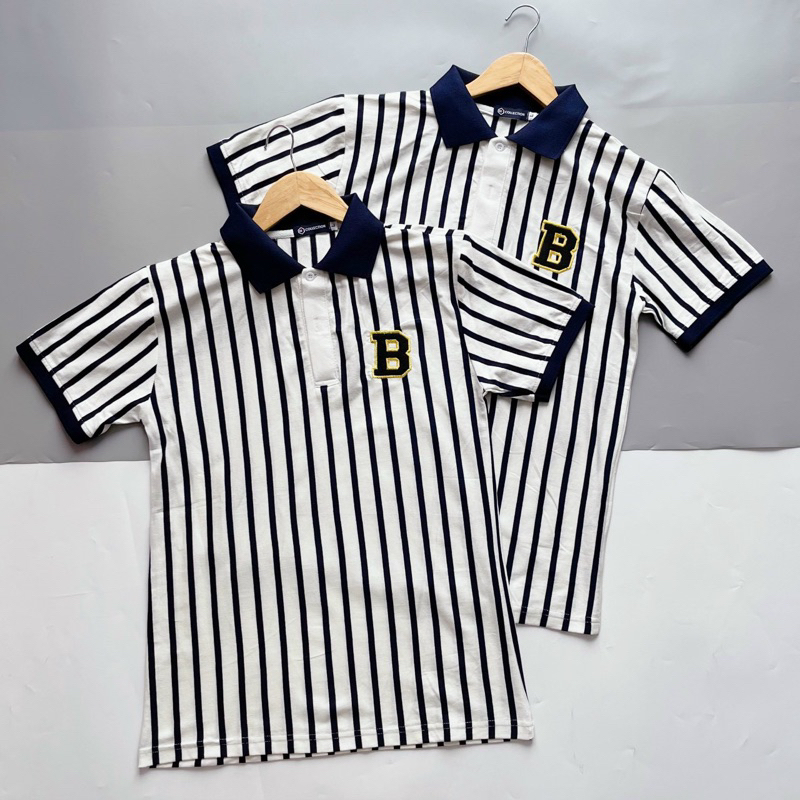 Áo Thun Polo Nam Nữ Cotton Hoạ Tiết KẺ SỌC  PLTN