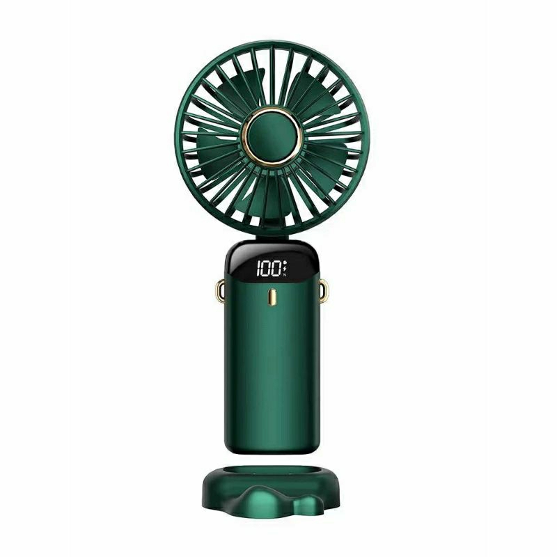 Quạt cầm tay, quạt tích điện mini  pin 5.000mAh chạy liên tục 16 giờ với 5 mức gió siêu mát