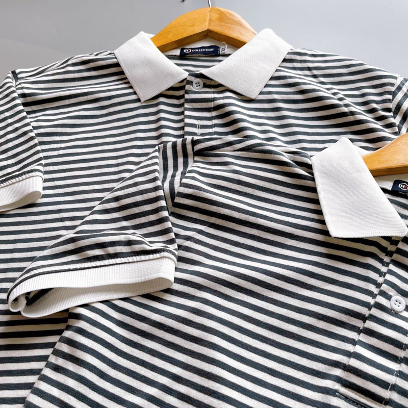 Áo Thun Polo Nam Nữ Cotton Hoạ Tiết KẺ SỌC  PLTN