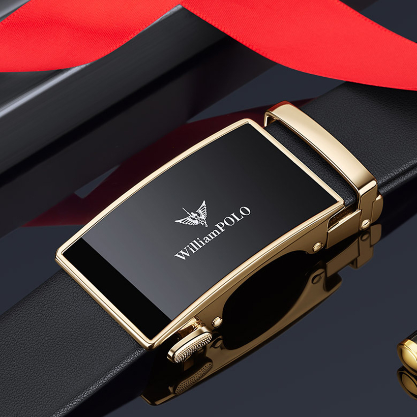 Thắt lưng nam , dây nịt nam cao cấp WilliamPOLO chất liệu da bò nguyên tấm V44