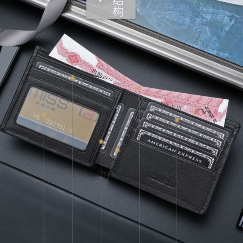 Ví da nam , Ví nam cao cấp full hộp Williampolo chất liệu da bò nguyên tấm V41