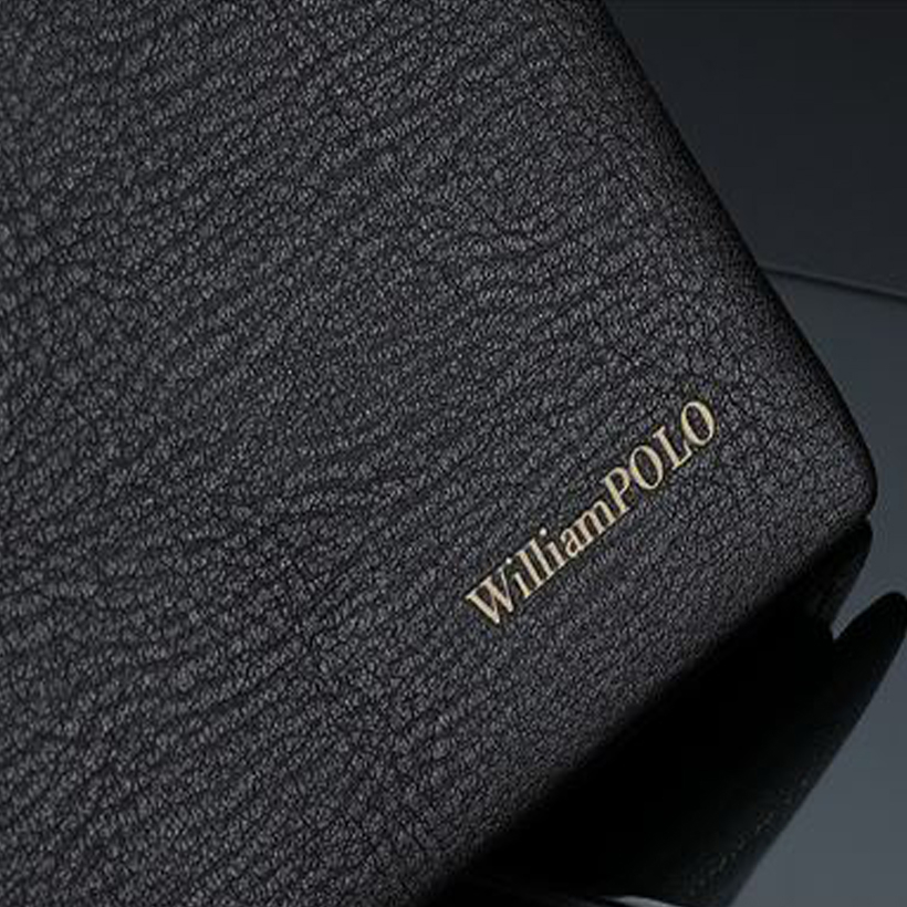 Ví da nam , Ví nam cao cấp full hộp Williampolo chất liệu da bò nguyên tấm V41