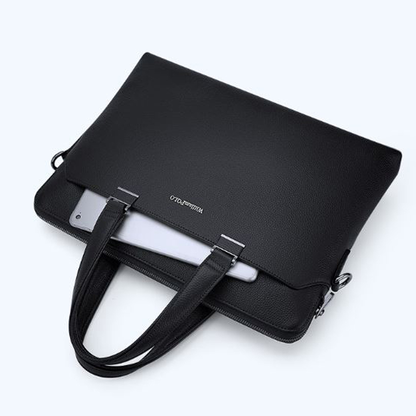 Cặp da nam công sở Williampolo chất liệu da bò nguyên tấm V43