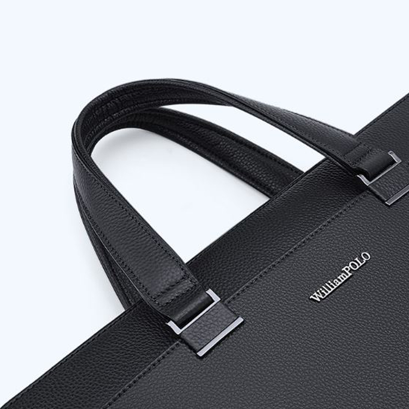 Cặp da nam công sở Williampolo chất liệu da bò nguyên tấm V43