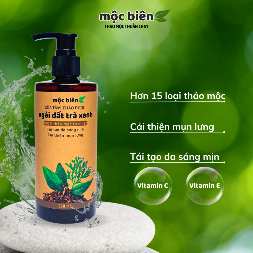 Sữa Tắm Thảo Mộc Thuần Chay Cải Thiện Mụn Lưng Mộc Biên