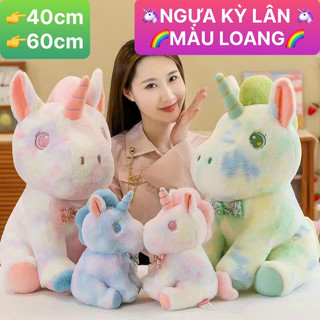 60cm thú bông unicorn-kỳ lân-pony xinh xắn-chất miniso mềm