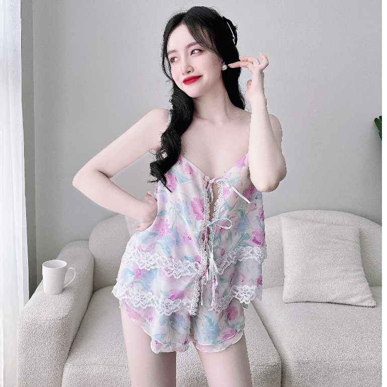 Đồ Ngủ 2 dây bigsize sexy cao cấp lụa mềm mát cho cô nàng quyến rũ
