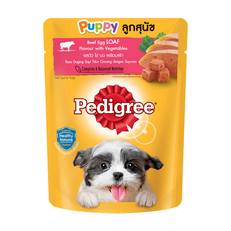 12 gói sốt CHÓ CON pedigree vị bò sốt trứng 80gr