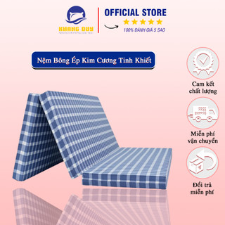 Đệm bông ép đệm khang duy - nệm bông ép kim cương tinh khiết chống đau lưng đau mỏi vai gáy mix mầu
